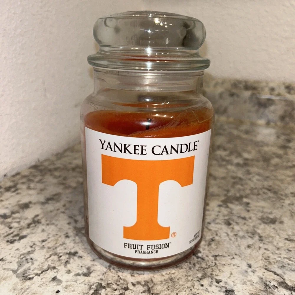 Yankee Candle Tennessee Vols Fruit Fusion‎ Collegiate UT Retired Used